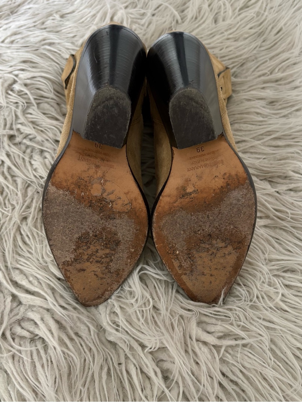 Isabel Marant Leyane Suede Taupe Western High-Heeled Cowboy Boots Size EU 39 - Picture 10 of 12